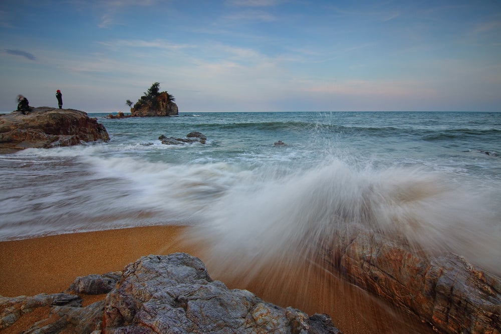 Ocean Waves Crushing on Shore